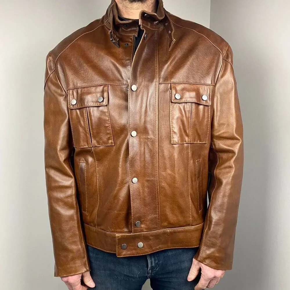 Unbranded Men's Brown and Tan Jacket